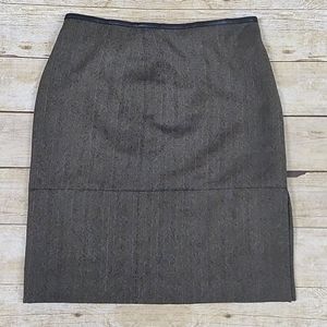 Gucci Zamasport Herringbone Wool Pencil Skirt